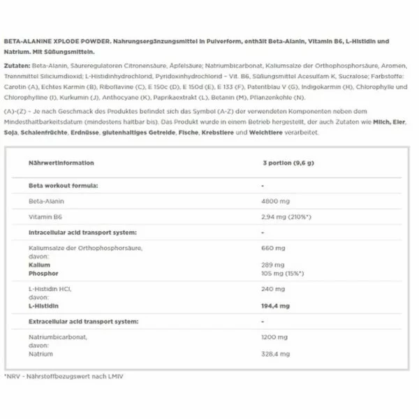 Olimp Beta-Alanine Xplode Powder 250g – Bild 2
