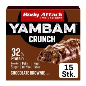 Body Attack YAMBAM CRUNCH Protein Riegel (15x55g)