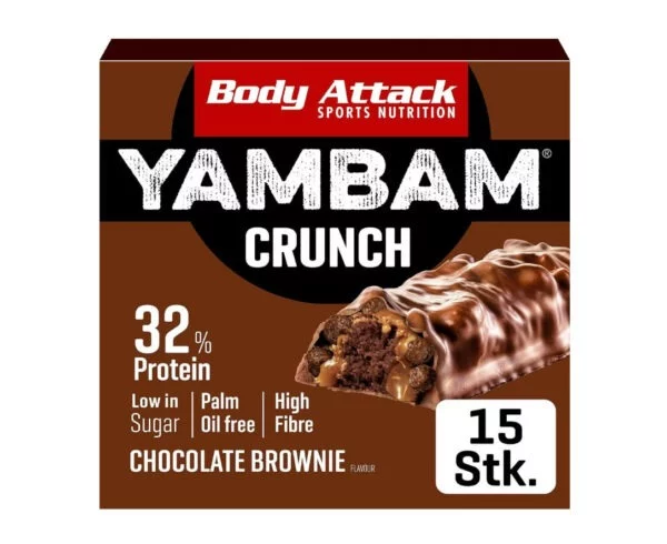 Body Attack YAMBAM CRUNCH Protein Riegel (15x55g)