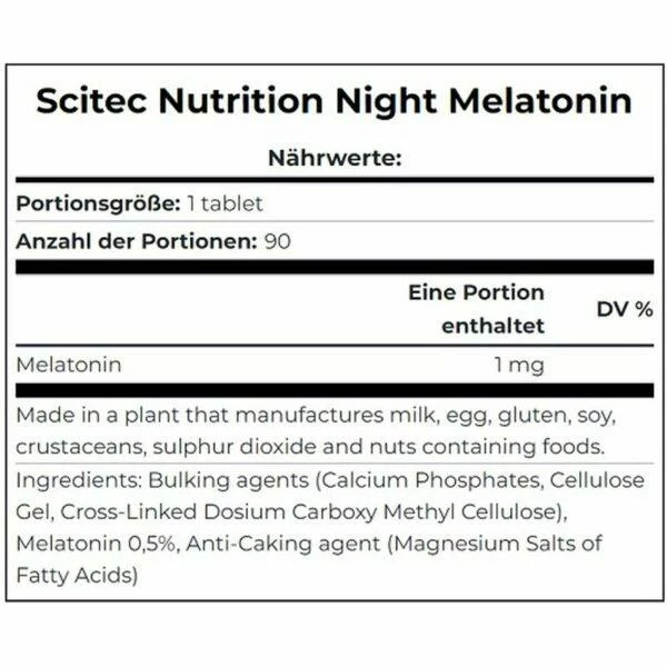 Scitec Night Melatonin (90 Tabl.) – Bild 2