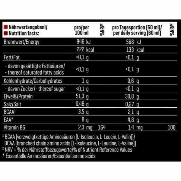 Body Attack Beef Amino Liquid 1000ml – Bild 3