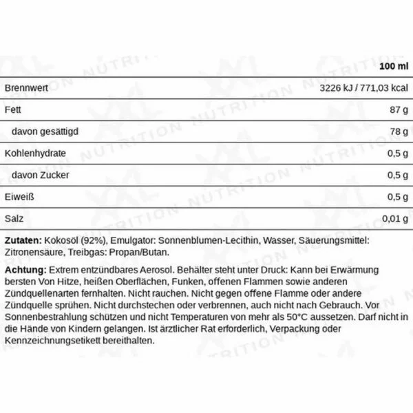 XXL Nutrition Perfect Cooking Spray 200ml – Bild 2
