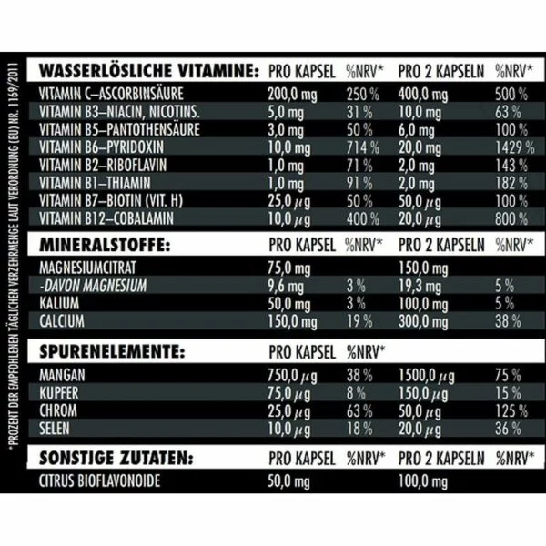 Big Zone Vita-min Inject 180 Kapseln – Bild 2