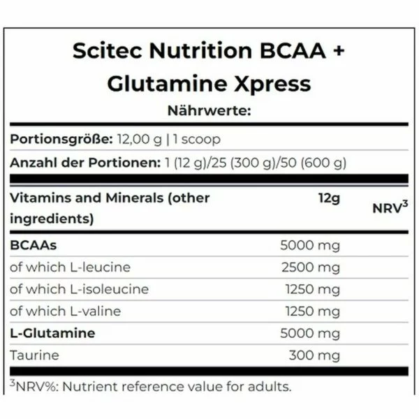 Scitec BCAA+ Glutamine Xpress 600g – Bild 2
