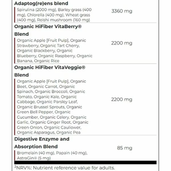 Scitec Vita Greens & Fruits 600g – Bild 2