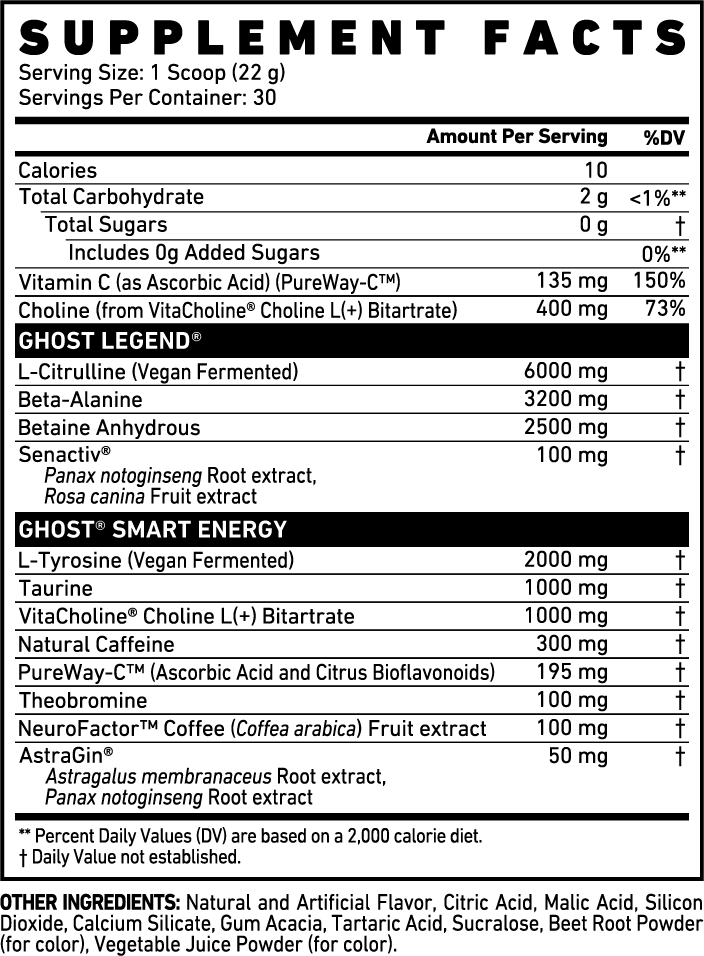 GHOST Legend V4 - PreWorkout 30 servings GHOST Legend V4 - PreWorkout 30 servings – Bild 2