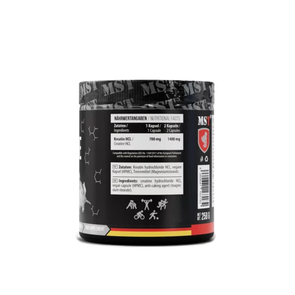MST - Creatine HCL 300 Rückseite