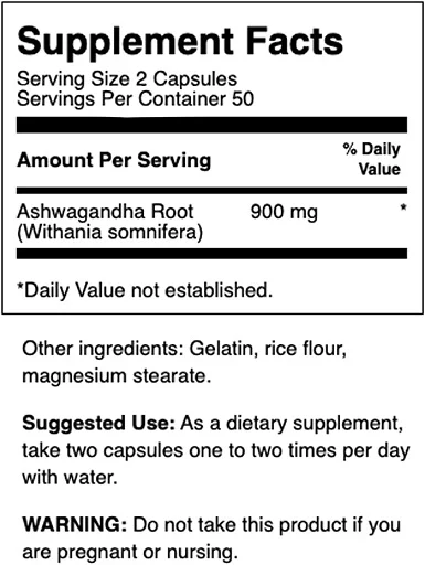 Swanson Ashwagandha 450mg - 100 Kapseln Swanson Ashwagandha 450mg - 100 Kapseln – Bild 2