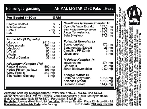 Universal Animal M-Stak 21 Packs Universal Animal M-Stak 21 Packs – Bild 2