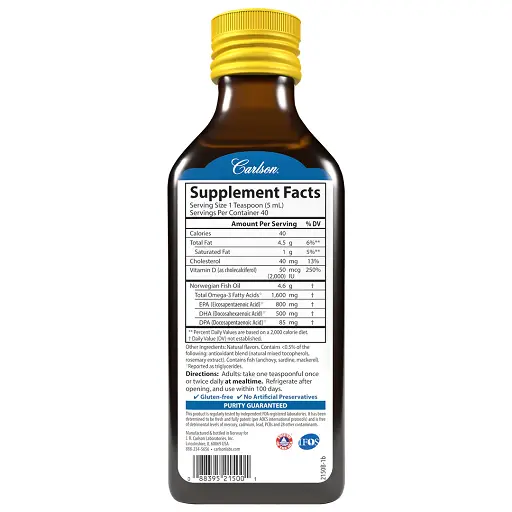 Carlson Labs The Very Finest Fish Oil - 200ml Carlson Labs The Very Finest Fish Oil - 200ml – Bild 2