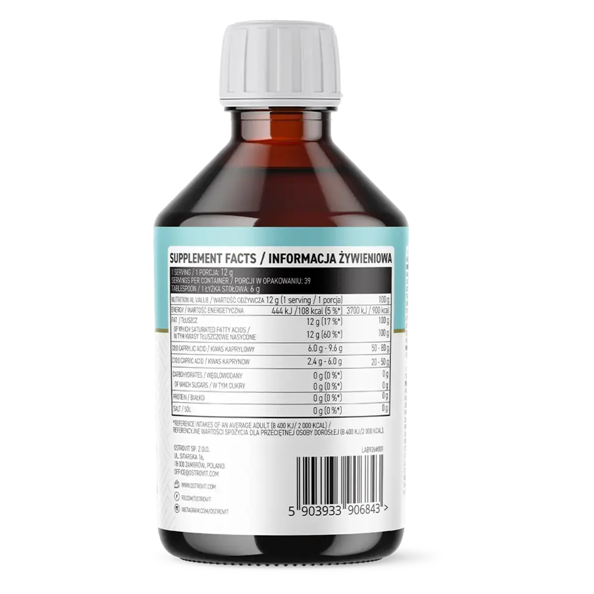 Ostrovit MCT COCONUT Oil 500ml Ostrovit MCT COCONUT Oil 500ml – Bild 2