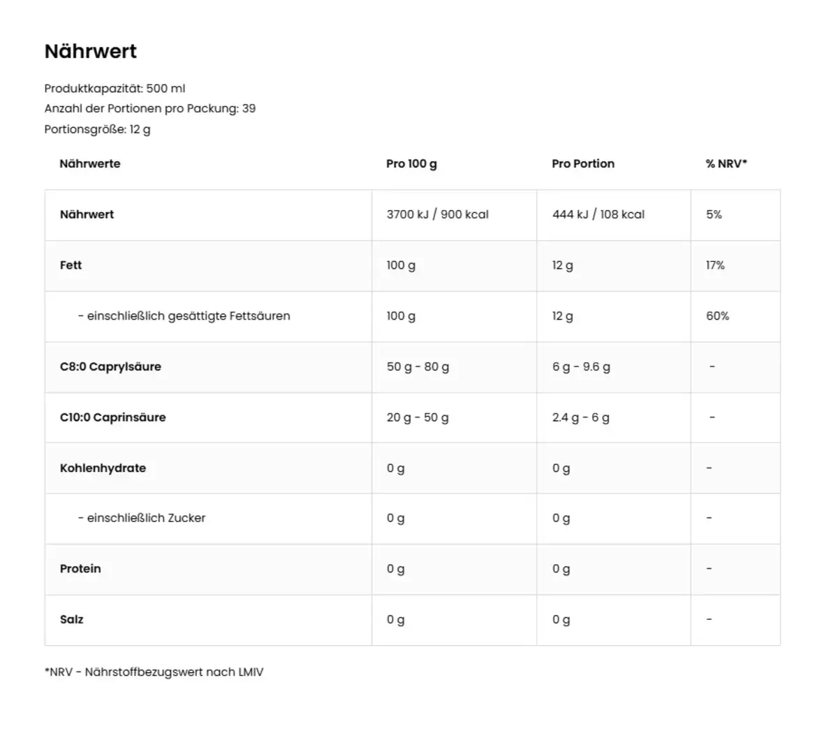 Ostrovit MCT COCONUT Oil 500ml Ostrovit MCT COCONUT Oil 500ml – Bild 3
